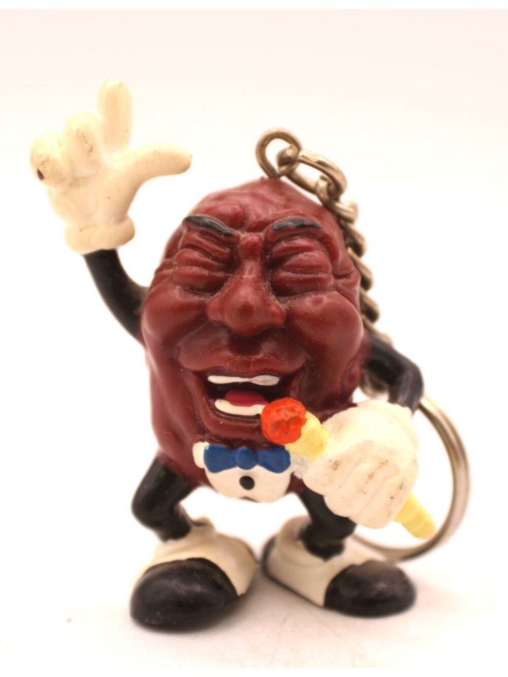 California Raisins Tiny Goodbite Singer Microphone PVC Keychain Vtg 1987 Collect
